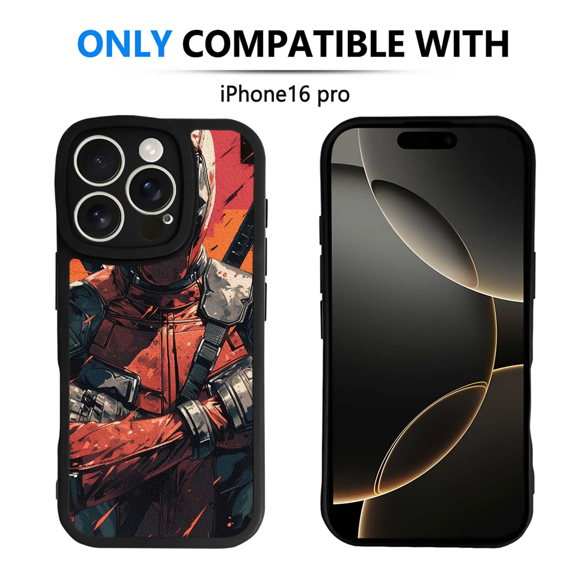 （画像用） Deadpool デッドプール 【iPhone 16シリーズ対応】シリコンスマホケース（レザー調） 材質：シリコン